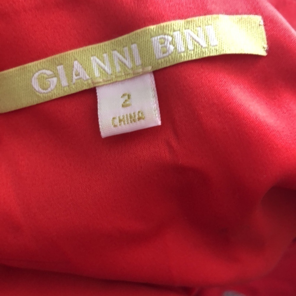 Gianni Bini  Red Ruffle Dress Size 2 - Picture 3 of 4